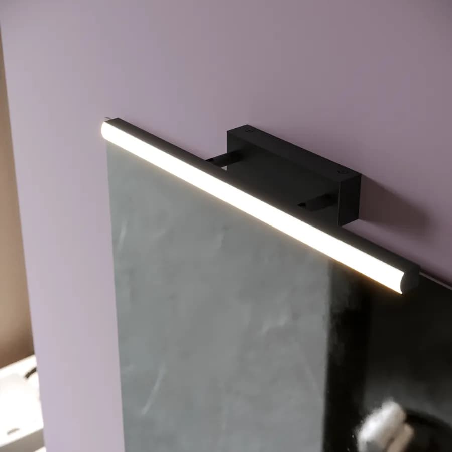 Lampada applique orientabile 45 cm in metallo nero opaco - Orients