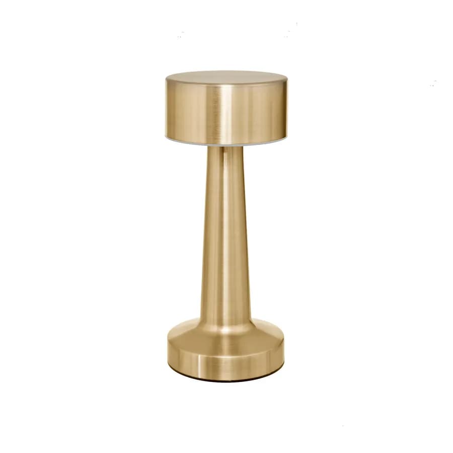 Lampada da esterno ricaricabile 21 h cm in acciaio oro - Goldy