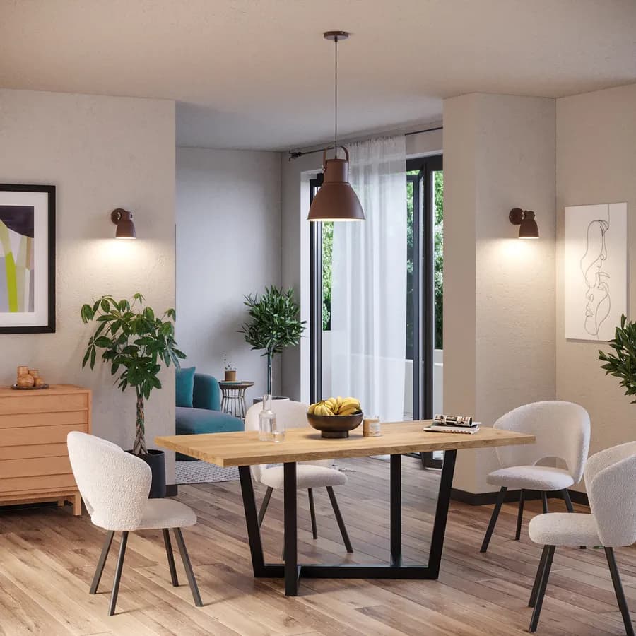 Lampada da soffitto 184h cm in metallo marrone