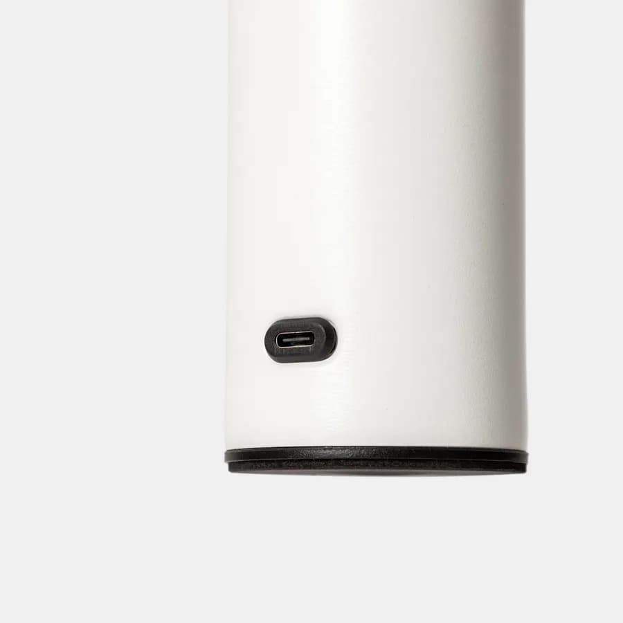 Lanterna da tavolo o sospensione 14x23h cm touch in alluminio bianco con corda - Mash