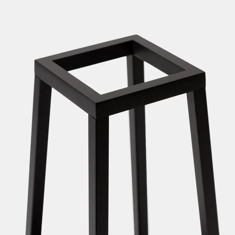 Lanterna da tavolo 14x28h cm touch in alluminio nero - Tyago
