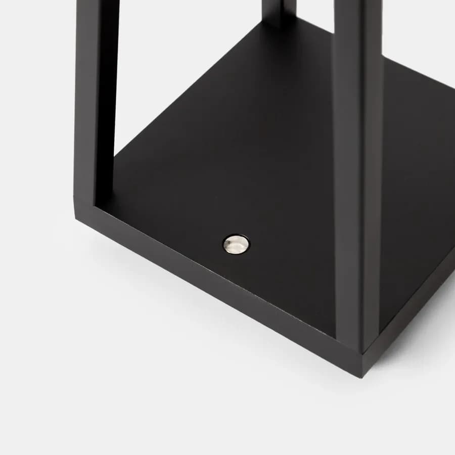 Lanterna da tavolo 14x28h cm touch in alluminio nero - Tyago