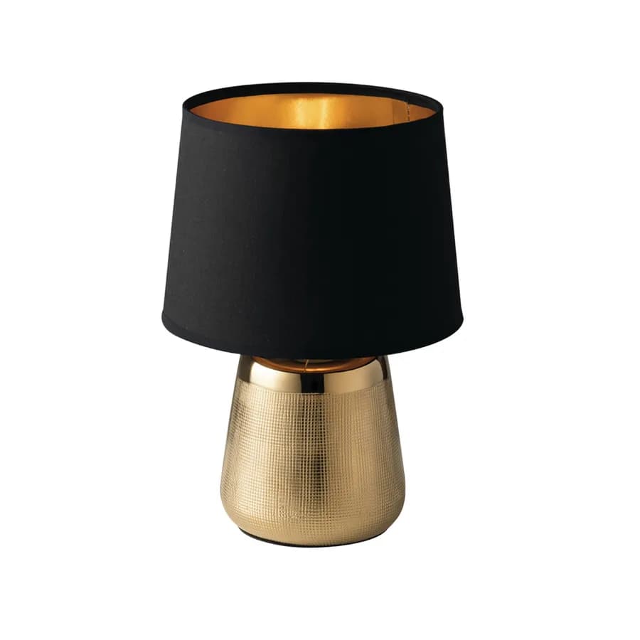 Lampada da tavolo Ø17 cm in ceramica oro
