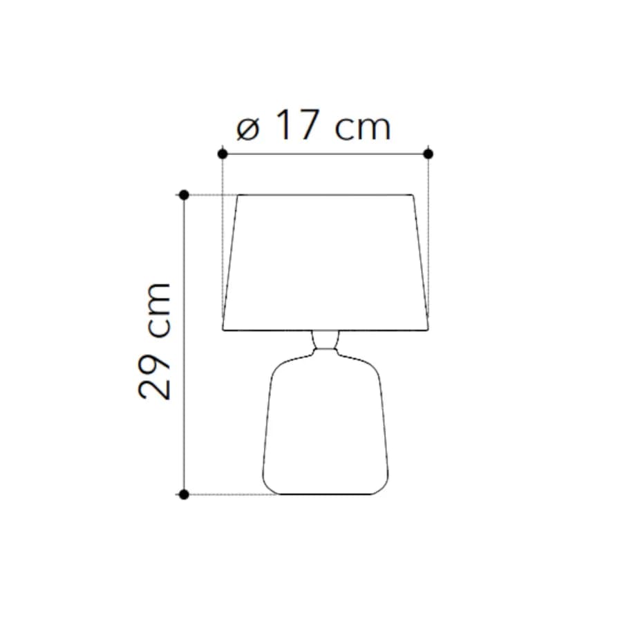Lampada da tavolo Ø17 cm in ceramica oro