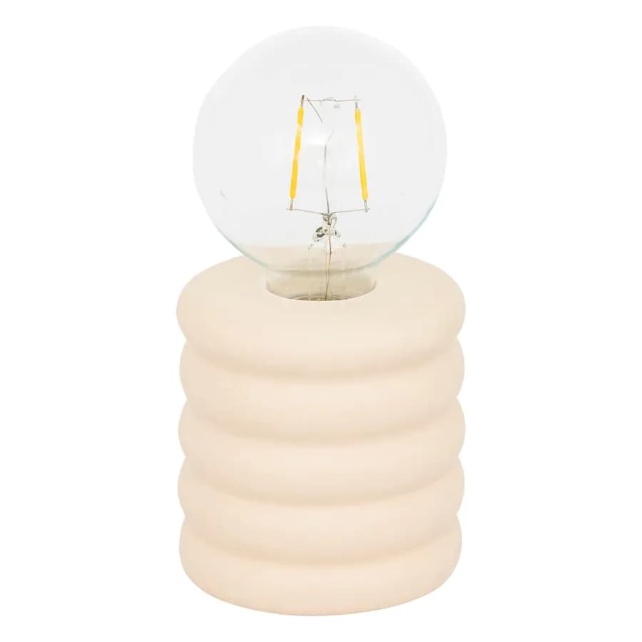 Lampada da tavolo 19h cm in ceramica beige