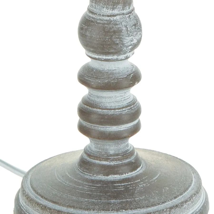 Lampada da tavolo 36 h cm con paralume in cotone e struttura grigio anticato