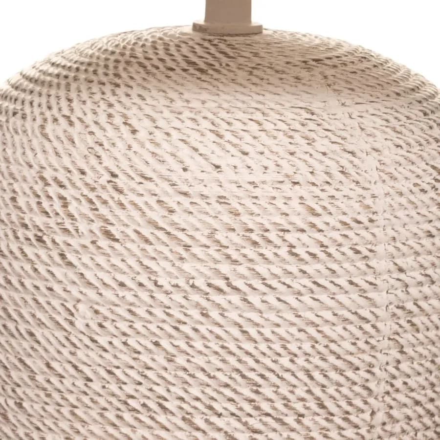 Lampada da tavolo 40h cm in ceramica decorata beige