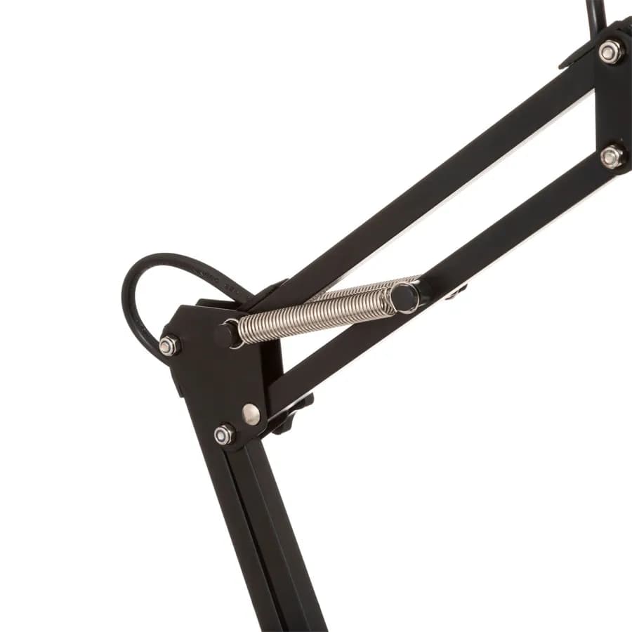 Lampada da tavolo 56h cm in metallo nero e bianco regolabile