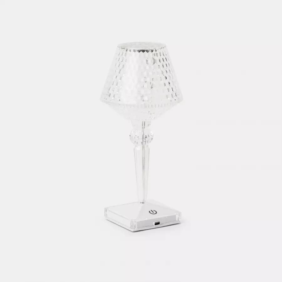 Lampada da tavolo a LED 8x26 h cm con effetto cristallo - Avenia