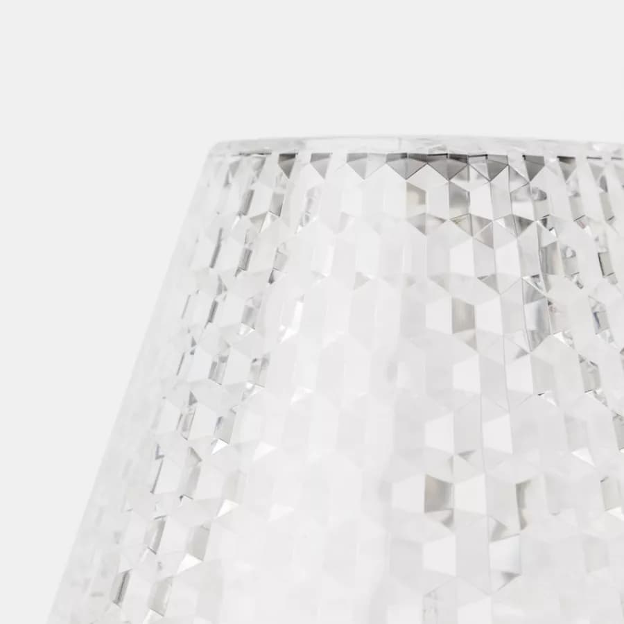 Lampada da tavolo a LED 8x26 h cm con effetto cristallo - Avenia