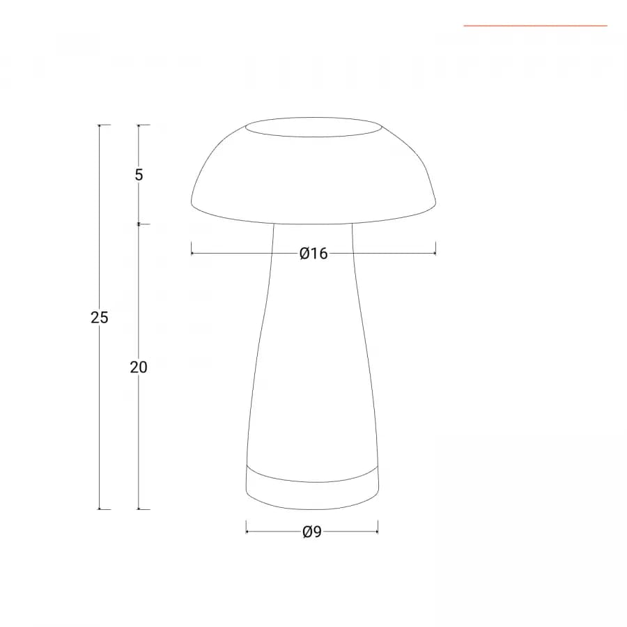Lampada da tavolo a LED ricaricabile 16x25 h cm - Eirene