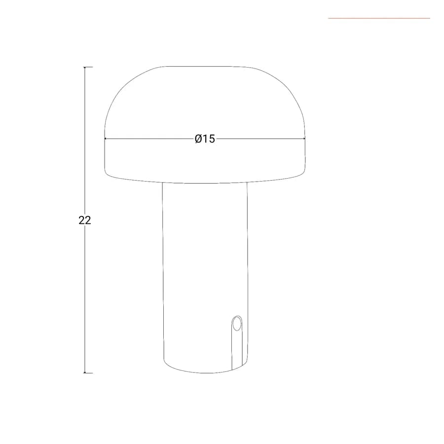 Lampada da tavolo LED paralume rotondo 15 cm in alluminio arancione - Bramble