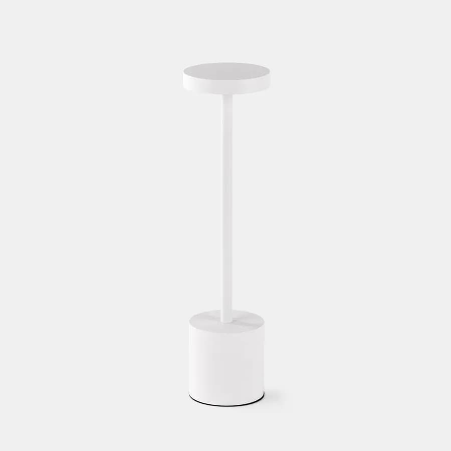 Lampada da tavolo portatile a LED 11x38h cm in alluminio bianco - Spritz