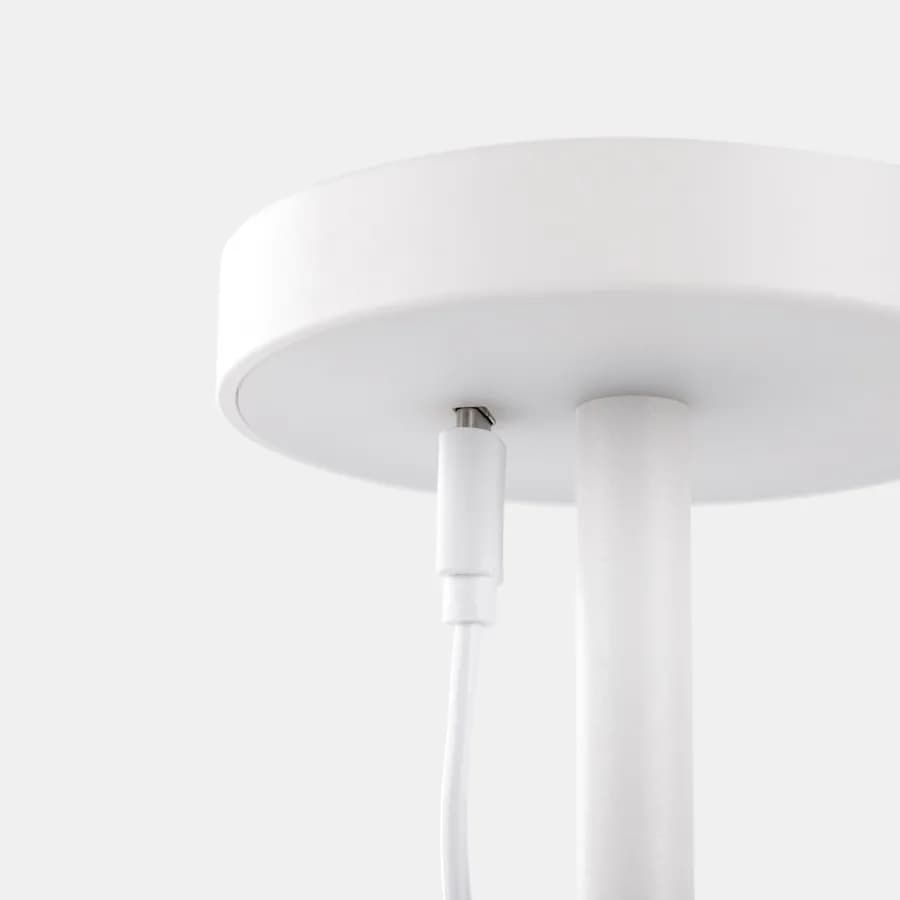 Lampada da tavolo portatile a LED 11x38h cm in alluminio bianco - Spritz