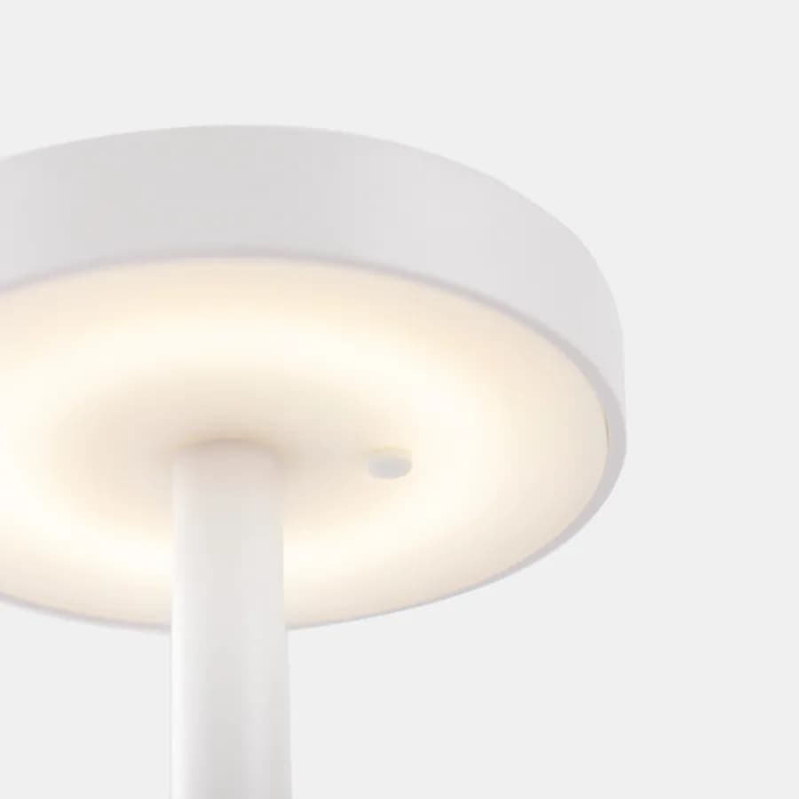 Lampada da tavolo portatile a LED 11x38h cm in alluminio bianco - Spritz