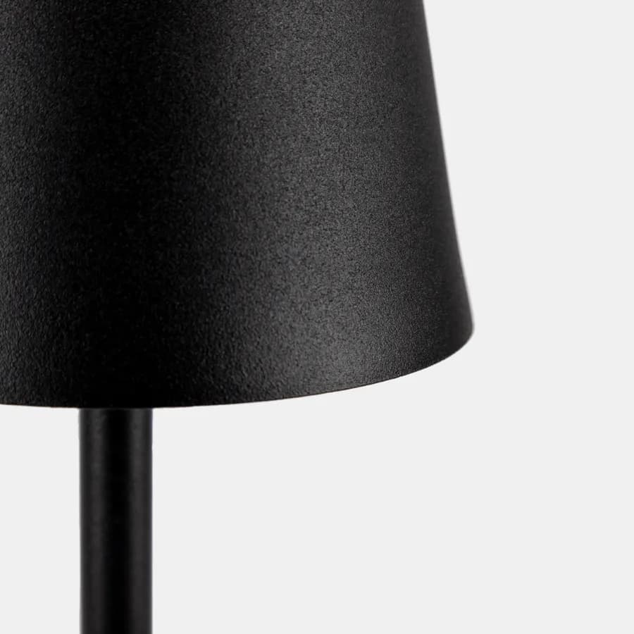Lampada da tavolo portatile a LED 11x38h cm in alluminio nero - Mojito
