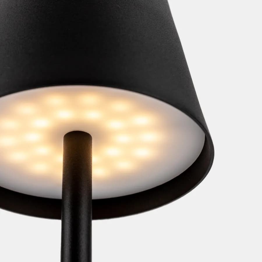 Lampada da tavolo portatile a LED 11x38h cm in alluminio nero - Mojito