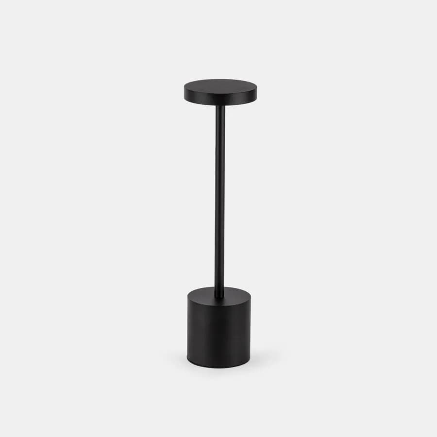 Lampada da tavolo portatile a LED 11x38h cm in alluminio nero - Spritz
