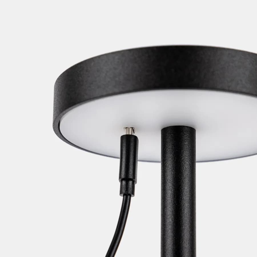 Lampada da tavolo portatile a LED 11x38h cm in alluminio nero - Spritz