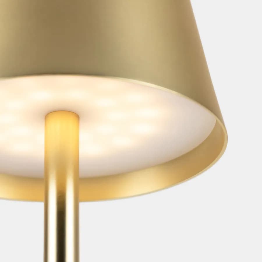 Lampada da tavolo portatile a LED 11x38h cm in alluminio oro - Mojito