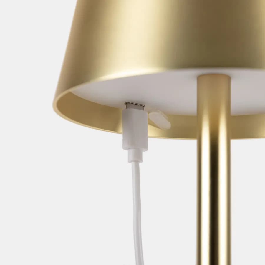 Lampada da tavolo portatile a LED 11x38h cm in alluminio oro - Mojito