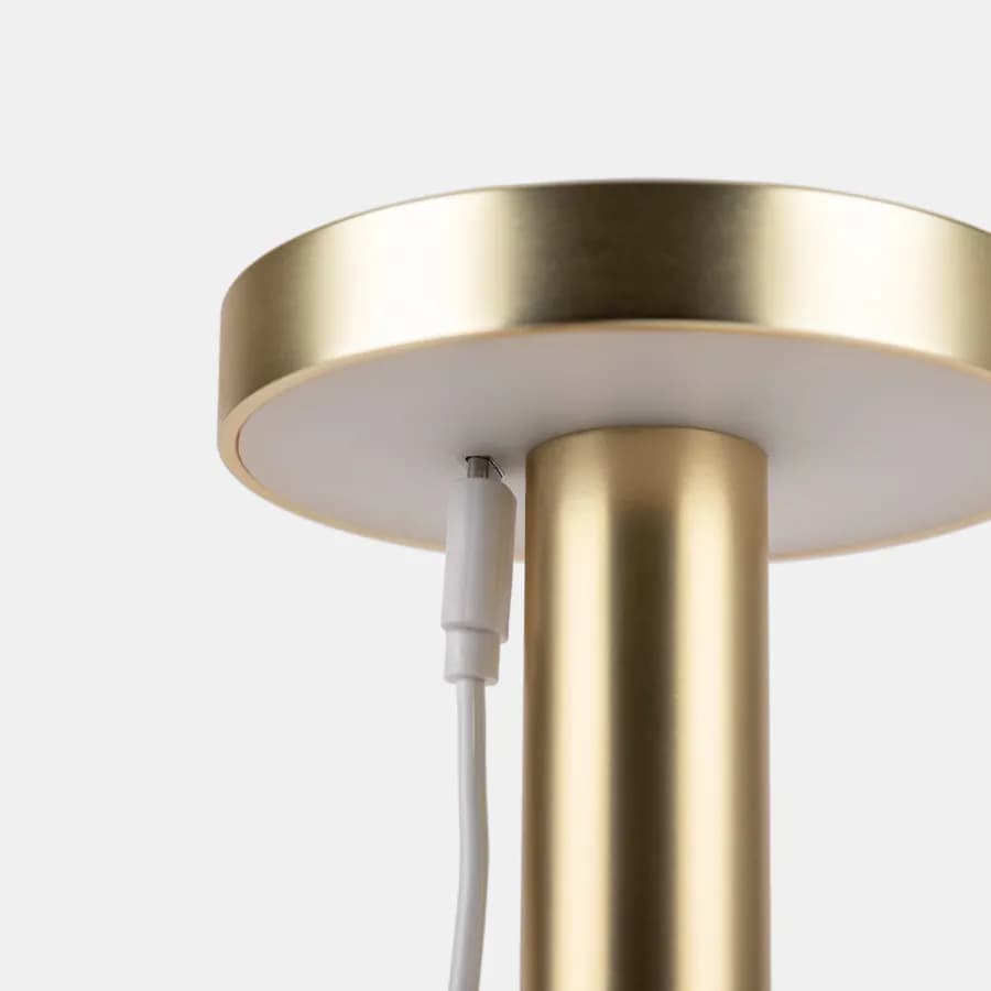 Lampada da tavolo portatile a LED 14x34h cm in alluminio oro - Fair