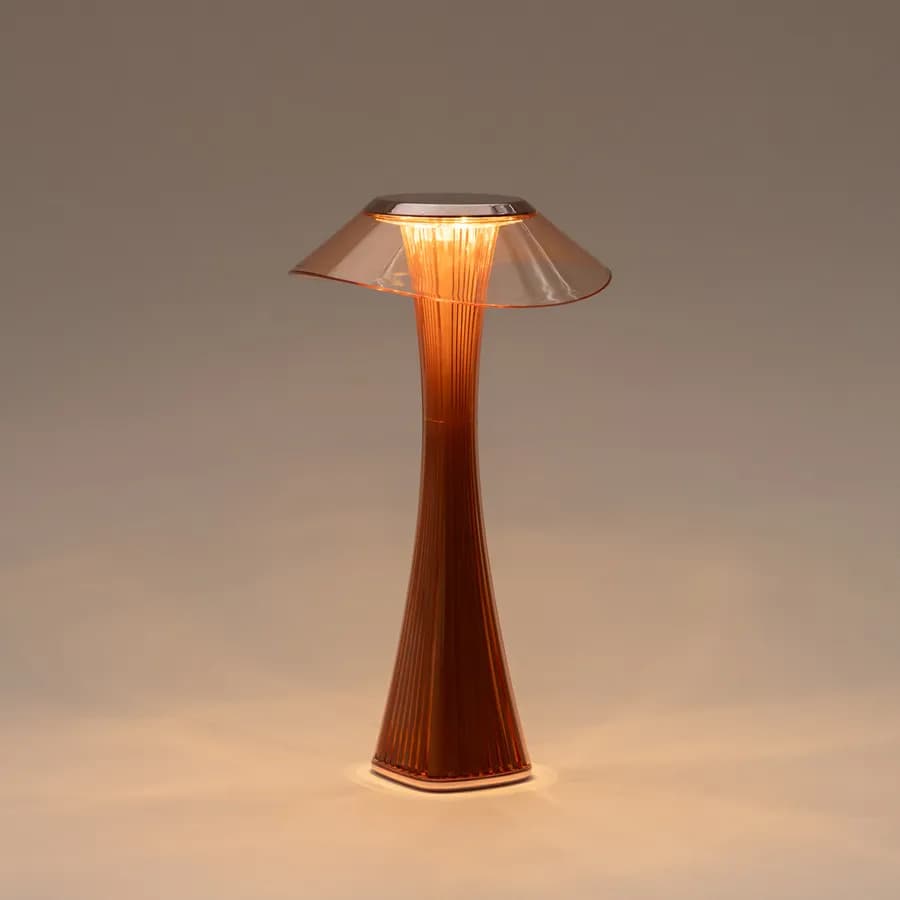 Lampada da tavolo touch 10x26 cm marrone - Fenia