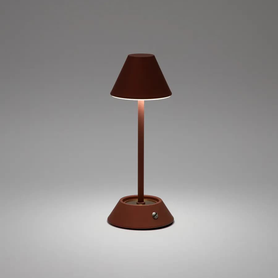 Lampada da tavolo touch 10x26 h cm in alluminio rame - Etna