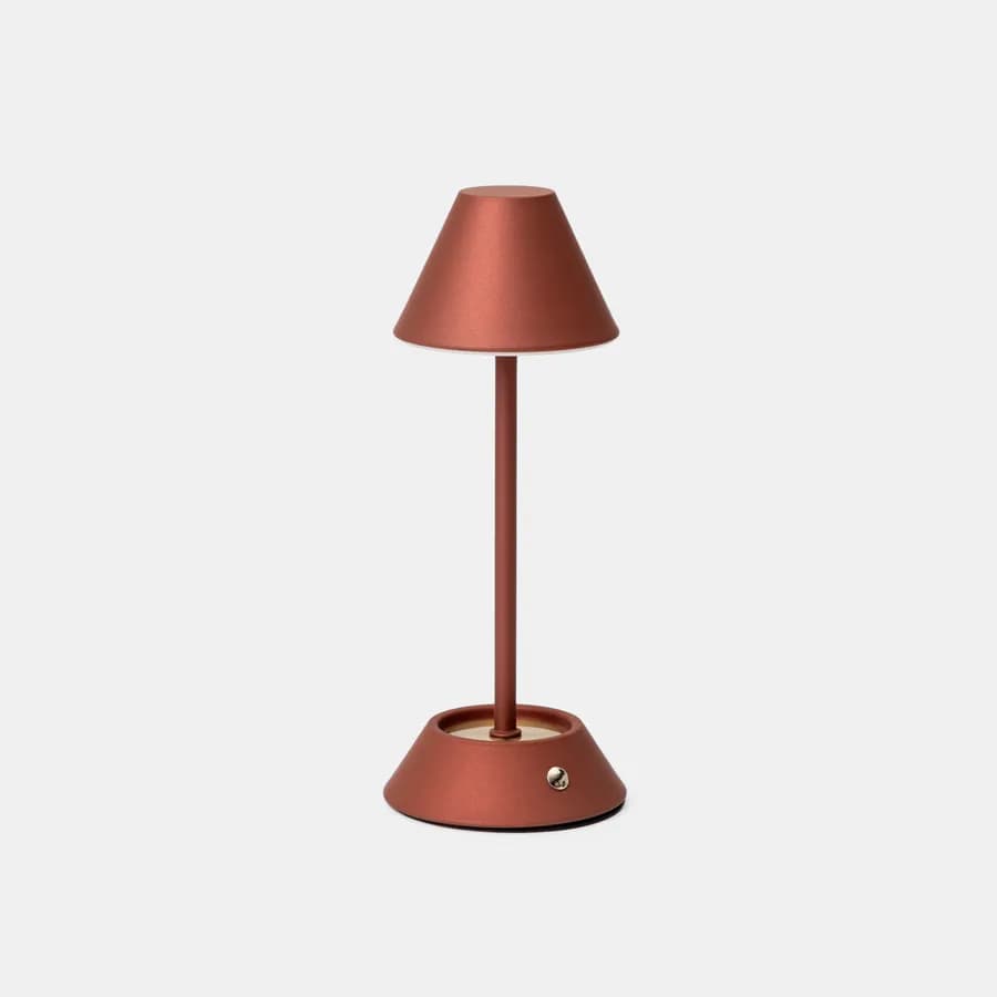 Lampada da tavolo touch 10x26 h cm in alluminio rame - Etna