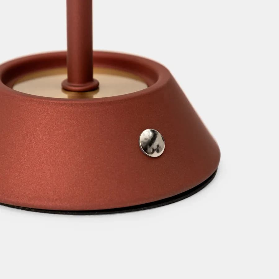 Lampada da tavolo touch 10x26 h cm in alluminio rame - Etna