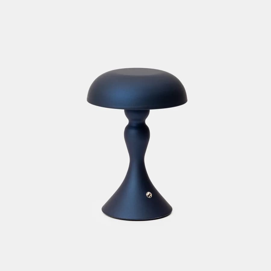 Lampada da tavolo touch 15x22 h cm in alluminio blu - Elide