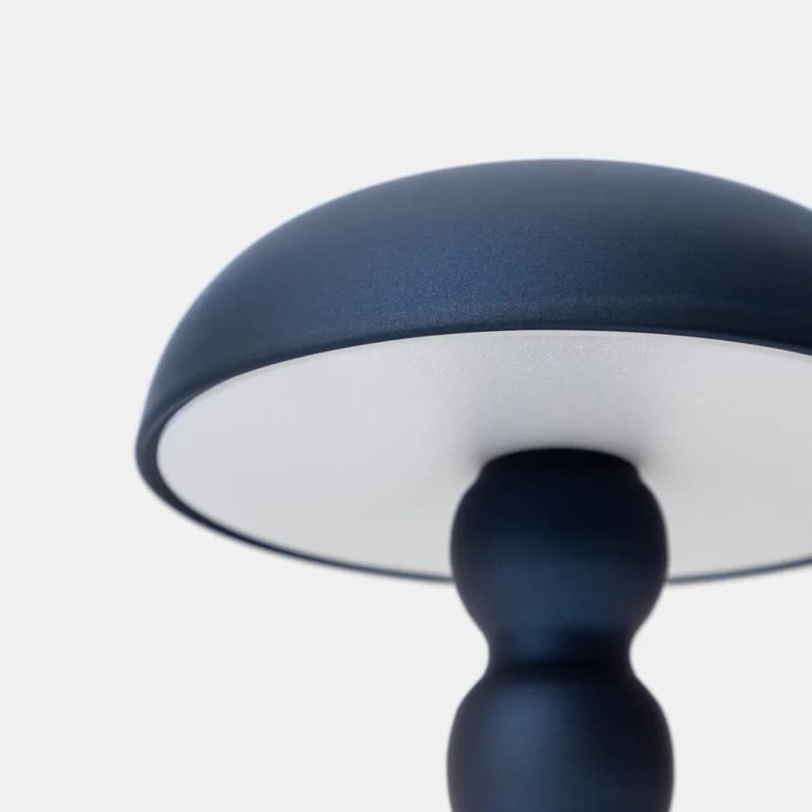 Lampada da tavolo touch 15x22 h cm in alluminio blu - Elide