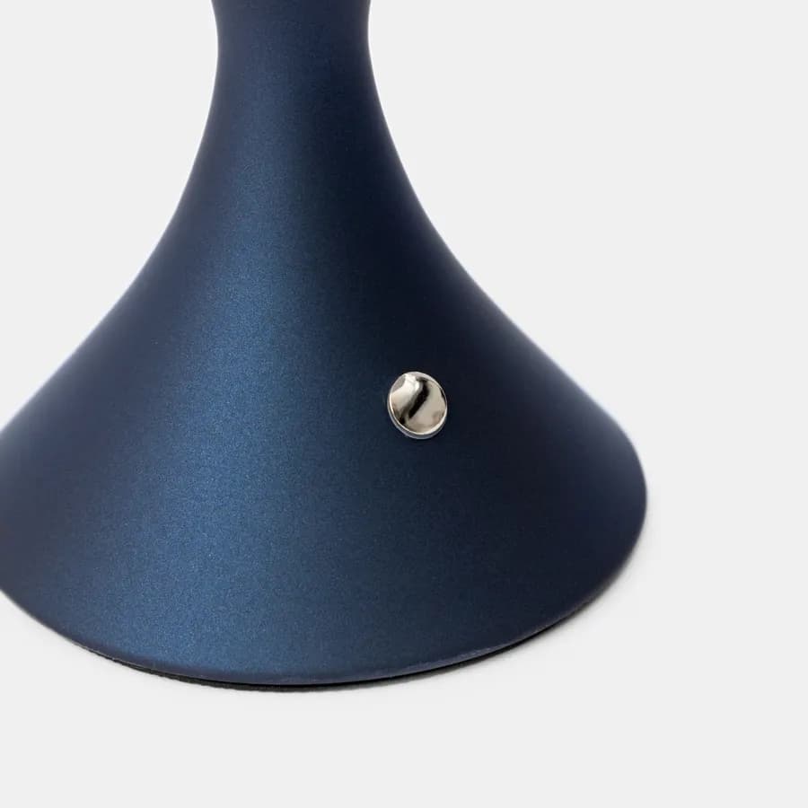 Lampada da tavolo touch 15x22 h cm in alluminio blu - Elide