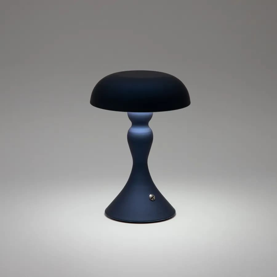 Lampada da tavolo touch 15x22 h cm in alluminio blu - Elide