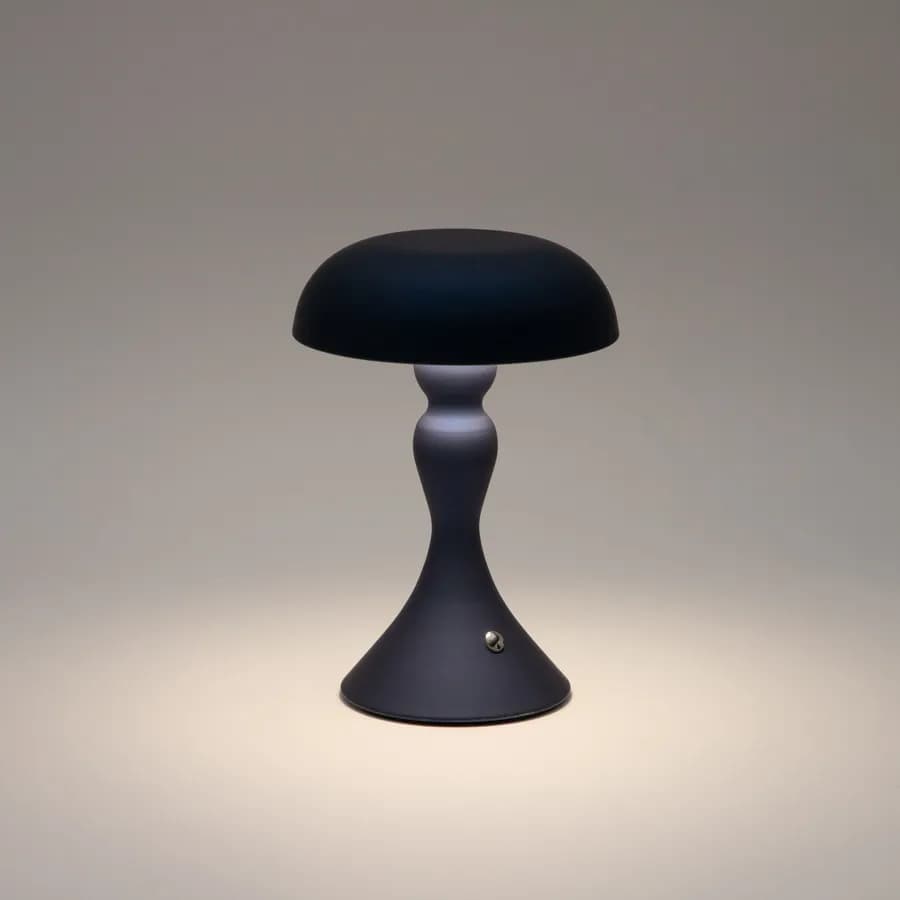 Lampada da tavolo touch 15x22 h cm in alluminio blu - Elide