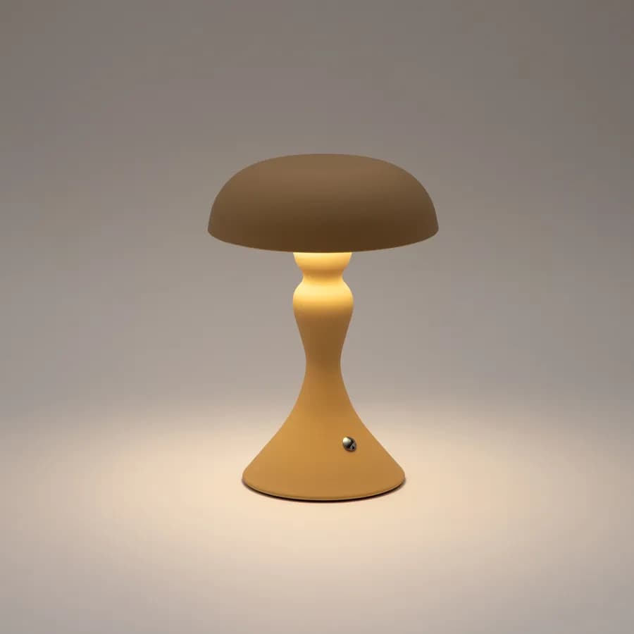 Lampada da tavolo touch 15x22 h cm in alluminio giallo - Elide