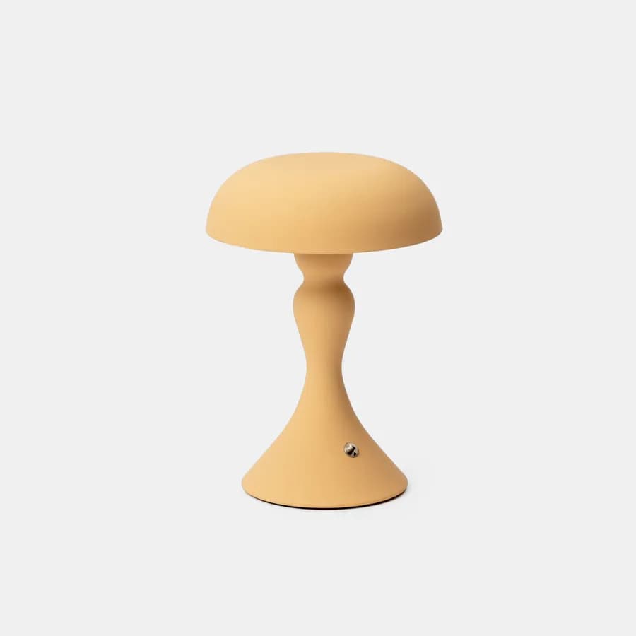 Lampada da tavolo touch 15x22 h cm in alluminio giallo - Elide