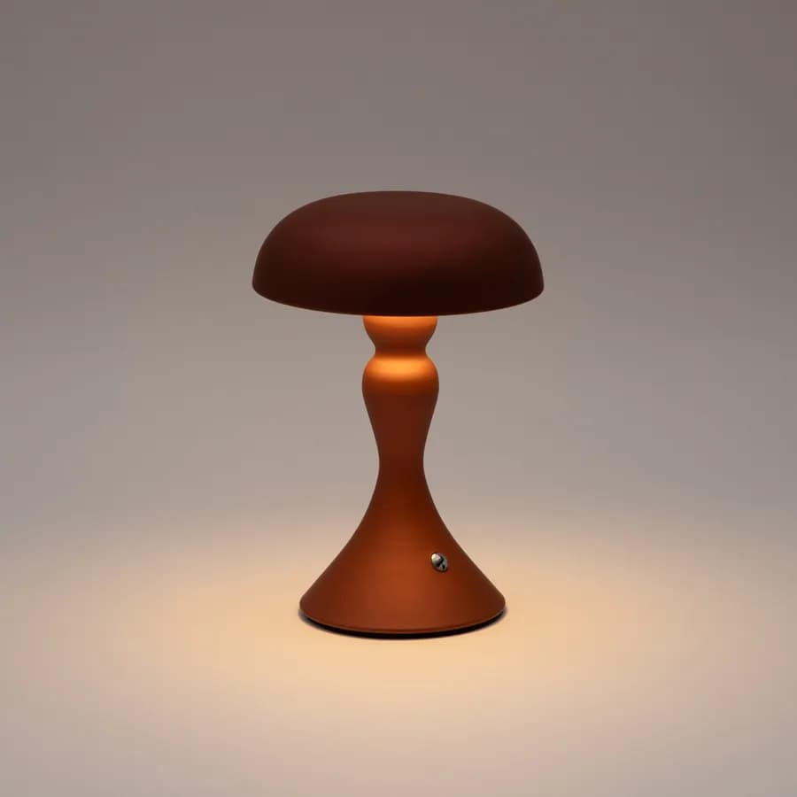 Lampada da tavolo touch 15x22 h cm in alluminio rame - Elide