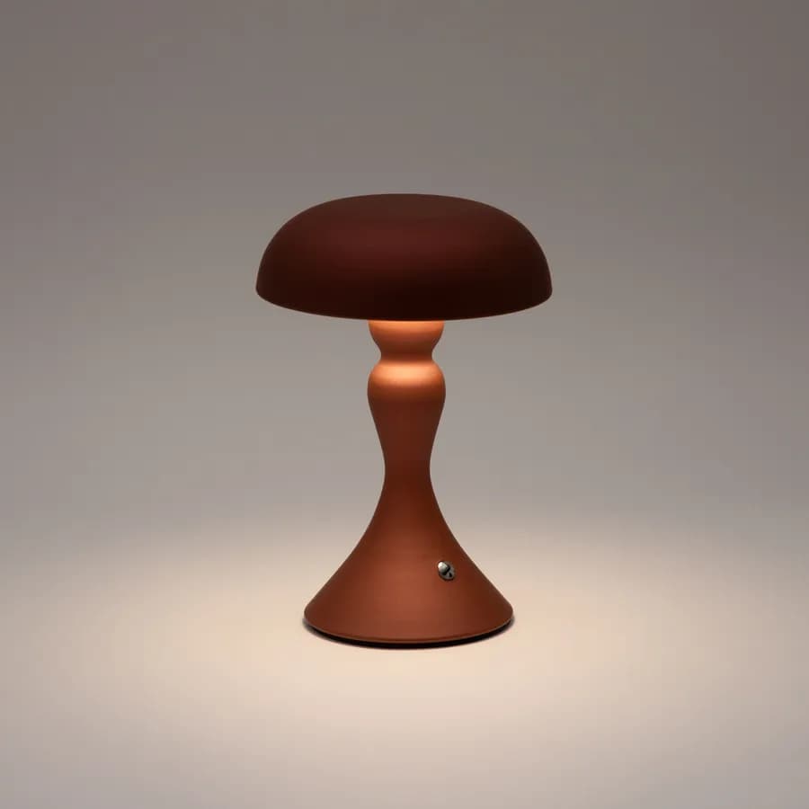 Lampada da tavolo touch 15x22 h cm in alluminio rame - Elide