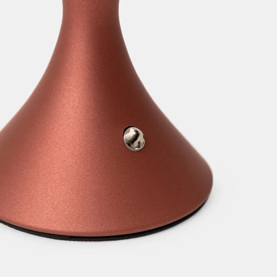 Lampada da tavolo touch 15x22 h cm in alluminio rame - Elide