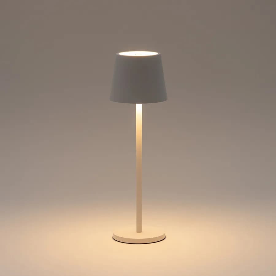 Lampada da tavolo touch 8x29 cm in alluminio bianco - Layra
