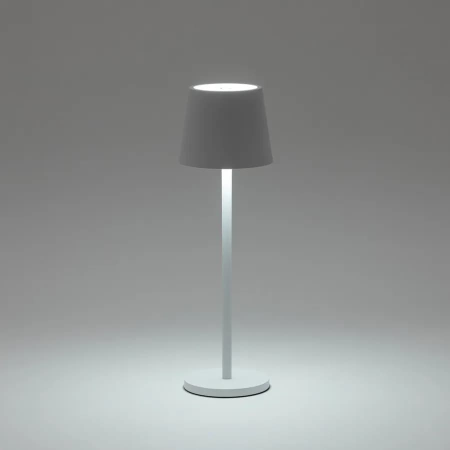 Lampada da tavolo touch 8x29 cm in alluminio bianco - Layra