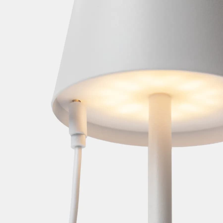 Lampada da tavolo touch 8x29 cm in alluminio bianco - Layra