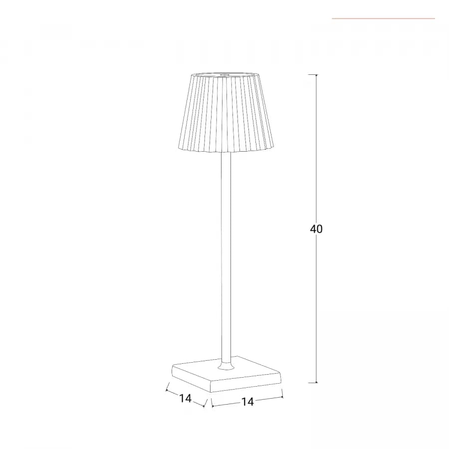 Lampada da tavolo touch a LED plissettata 14x40h cm in alluminio bianco - Isobel