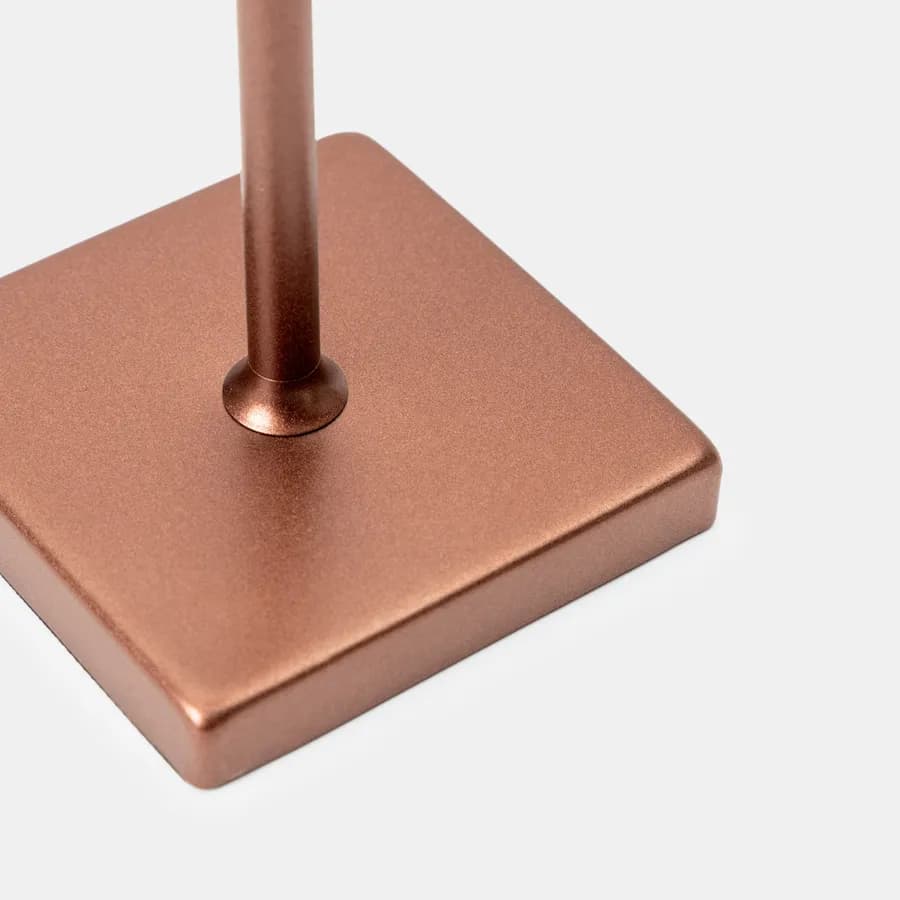 Lampada da tavolo touch a LED plissettata 14x40h cm in alluminio cioccolato - Isobel