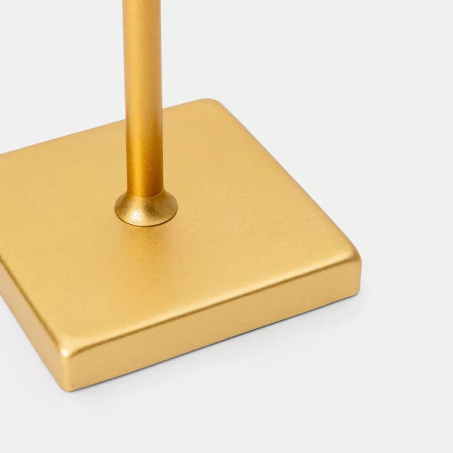 Lampada da tavolo touch a LED plissettata 14x40h cm in alluminio oro - Isobel