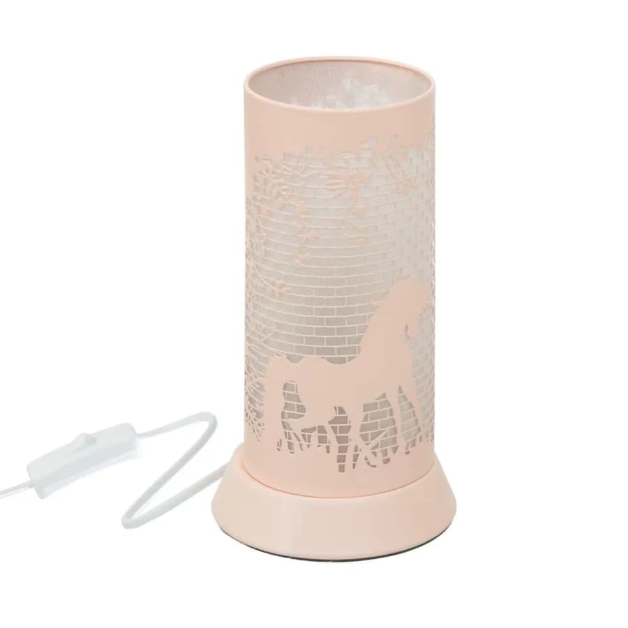 Lampada d'appoggio 21h cm in metallo rosa con unicorno - Kids