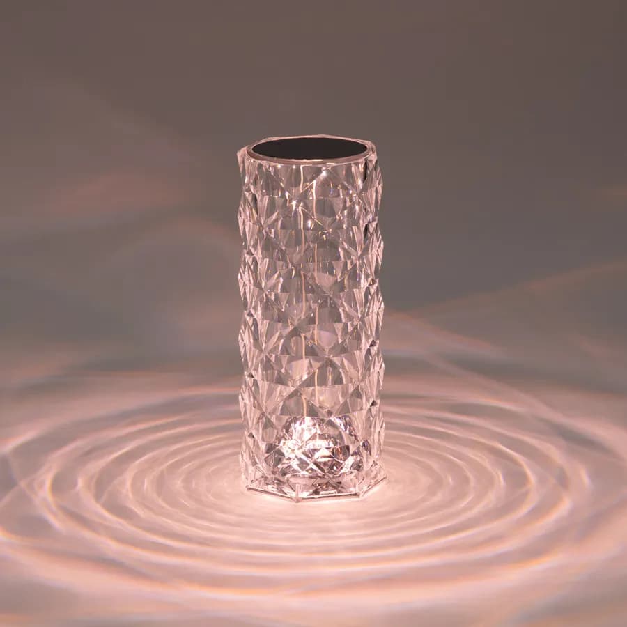 Lampada LED da tavolo 9x21,5 h cm con effetto cristallo - Larissa