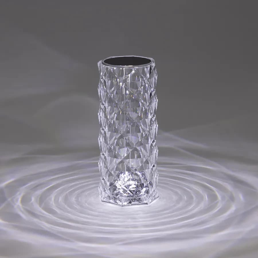 Lampada LED da tavolo 9x21,5 h cm con effetto cristallo - Larissa