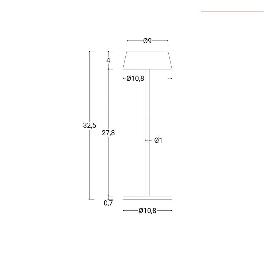 Lampada LED da tavolo portatile in alluminio bianco - Daikiri